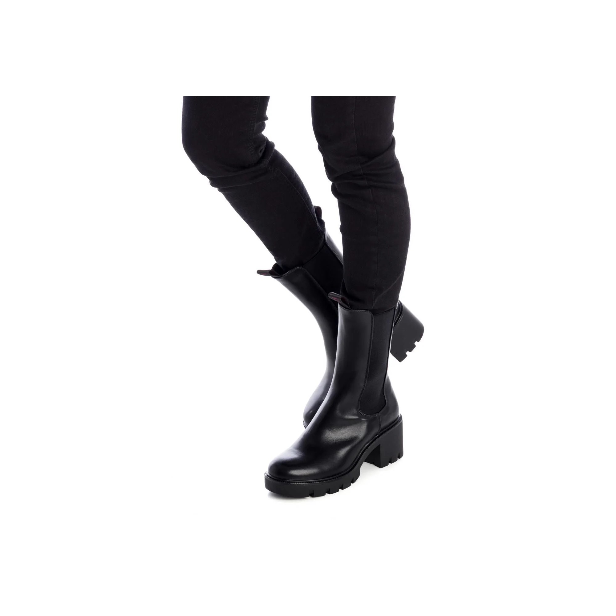 Botines Xti Mujer Elástico Negro | Comprar Botas Mujer Online