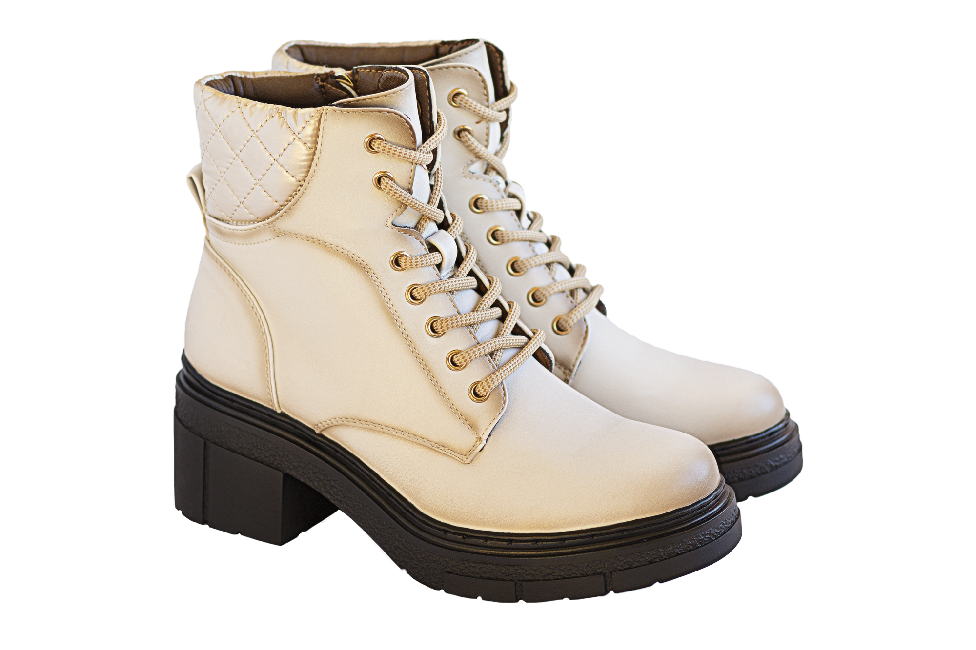 Botines Mujer Ancho Beige | Comprar Botines Online