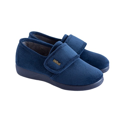 Zapatilla Señora Velcro Color Azul Marino