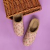 Zapatillas de casa para mujer, estampado piñas rosa