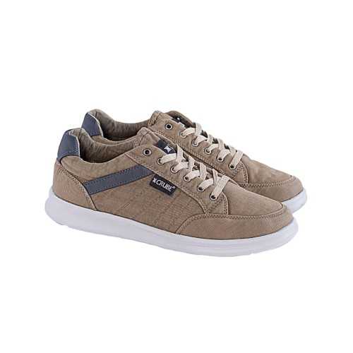 Sneakers Lona Hombre Color Taupe