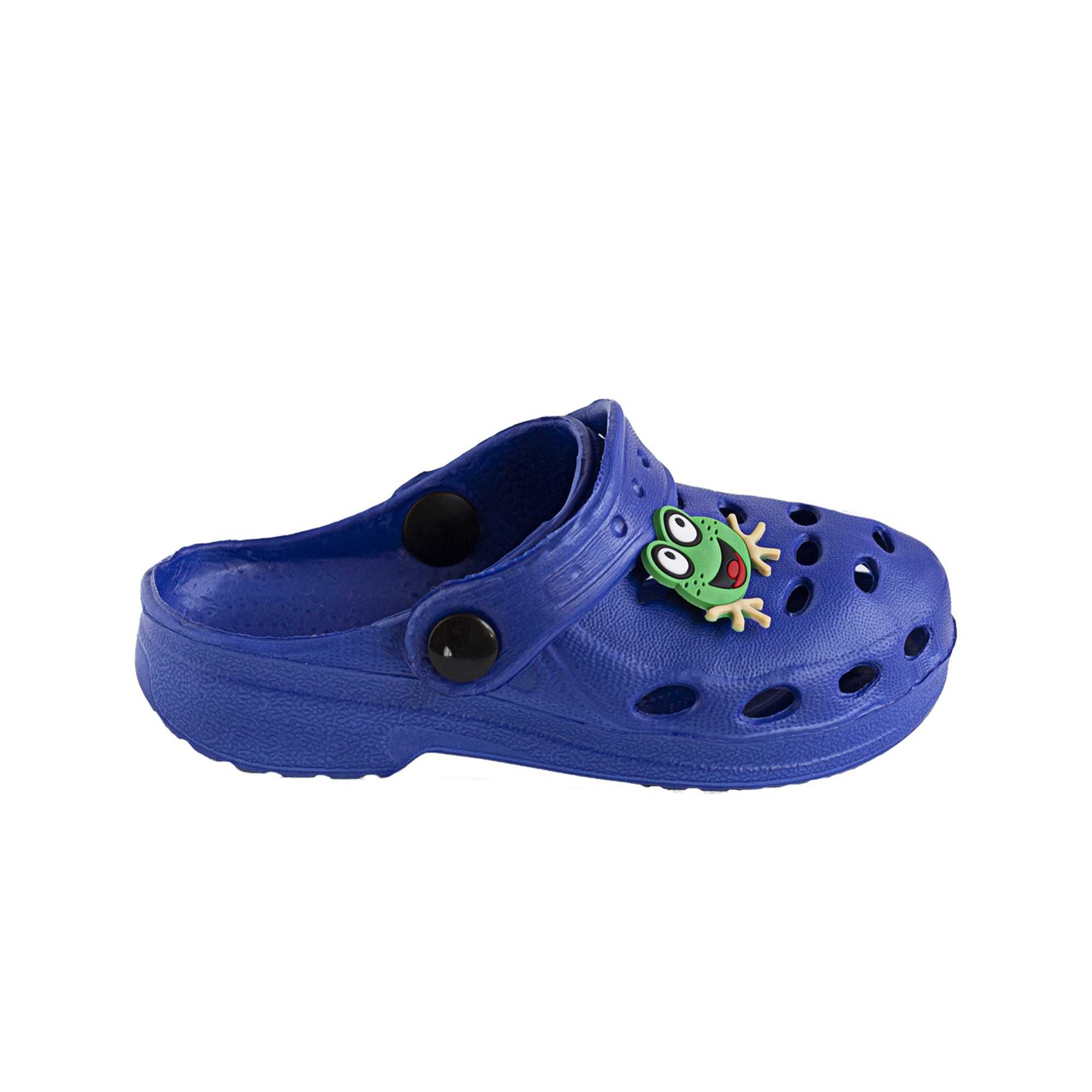 Zuecos Tipo Crocs Adorno Color Azul | Comprar Zuecos