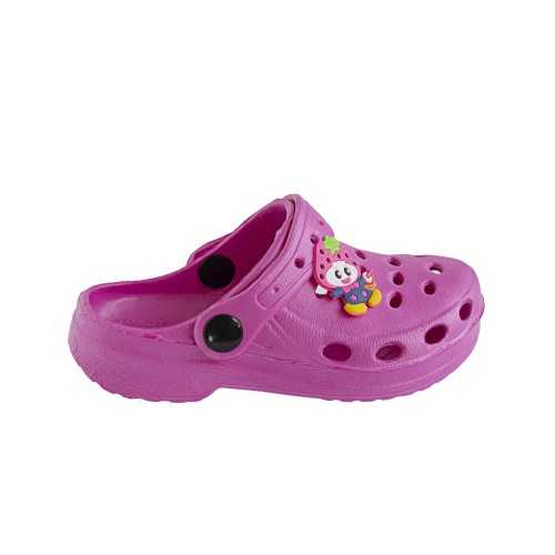 Zueco tipo crocs para niños, color rosa