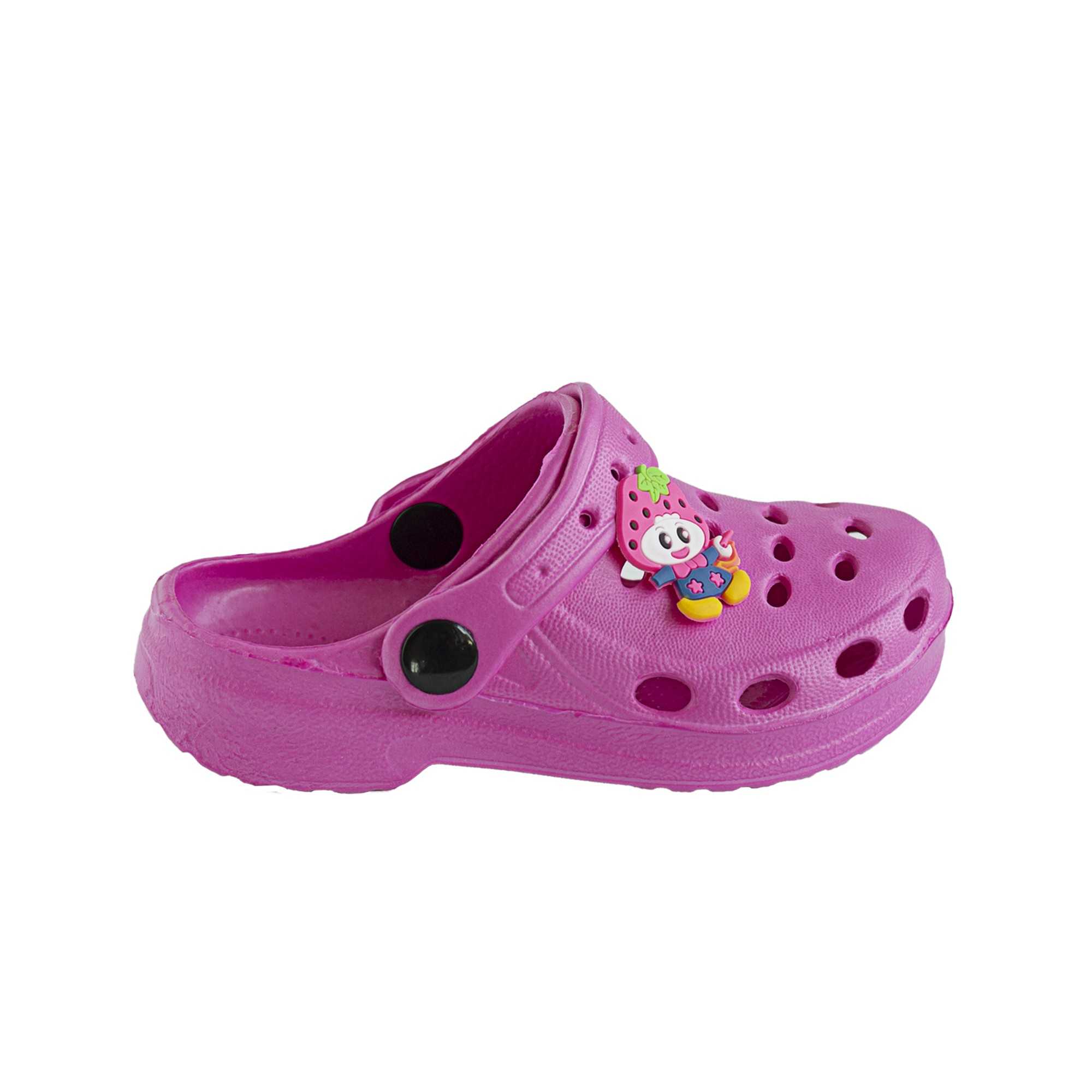 Zueco tipo crocs para niños, color rosa