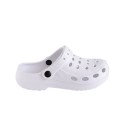 Zuecos Tipo Crocs Niños Color Blanco