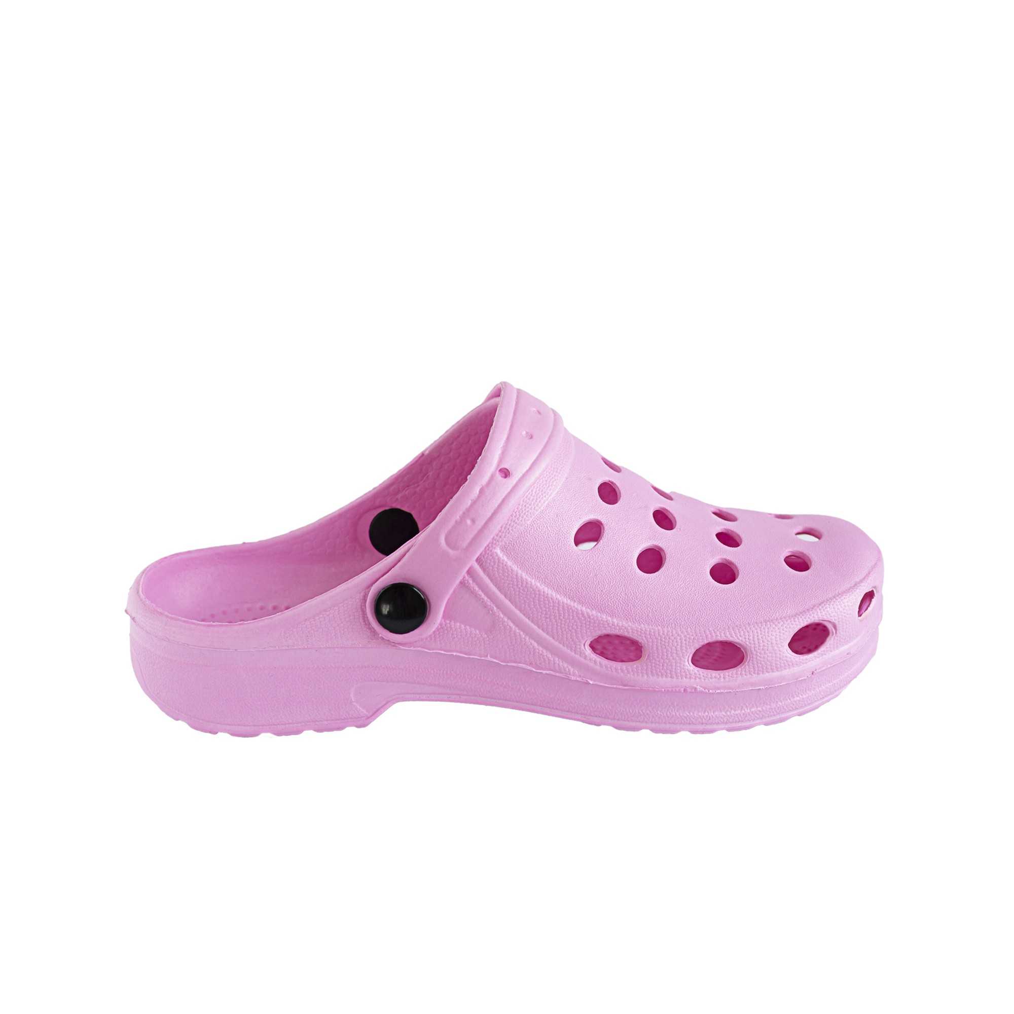 Zueco tipo crocs para adulto, color rosa