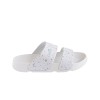 Chanclas para mujer con estampado de estrellas, color blanco