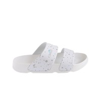 Chanclas para mujer con estampado de estrellas, color blanco