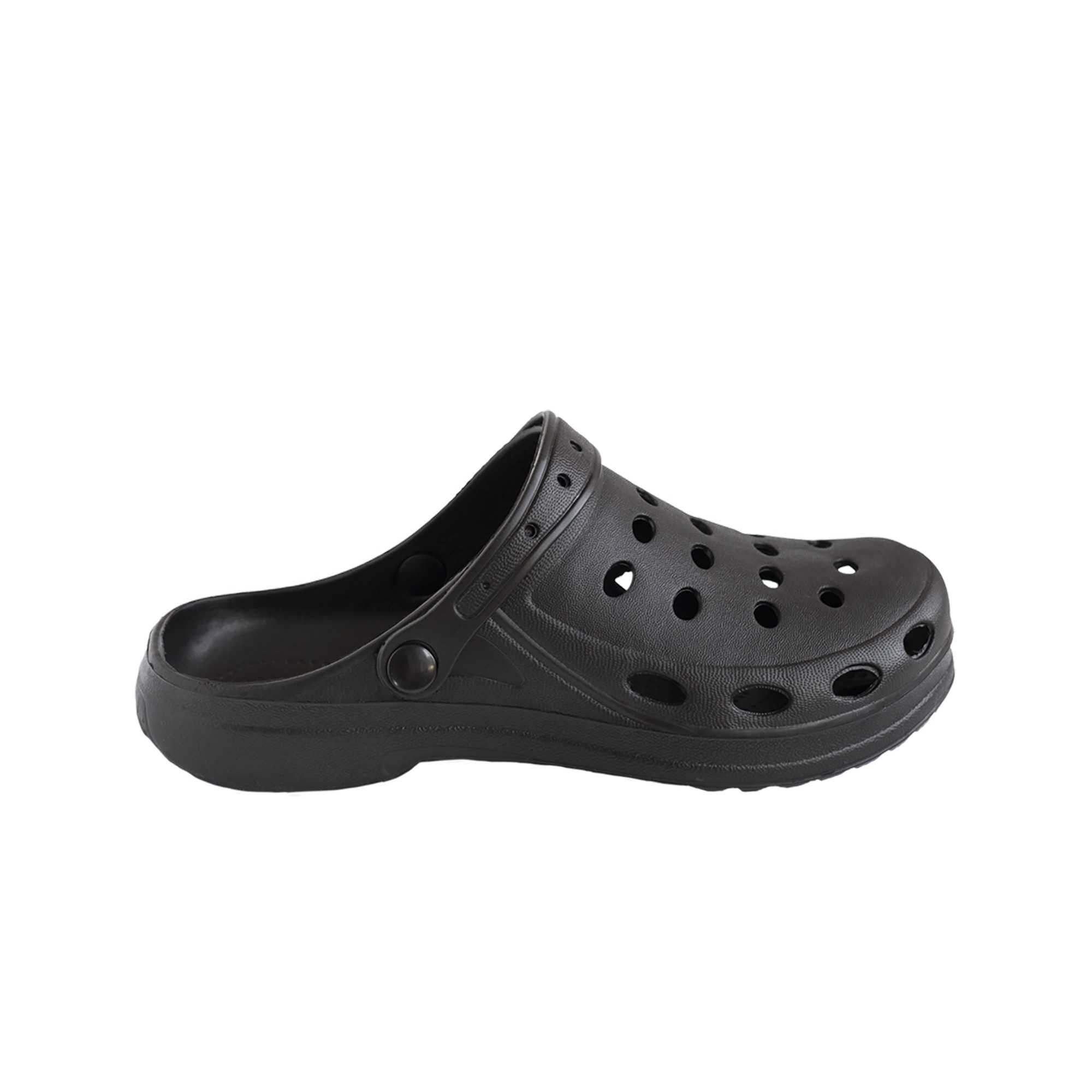 Zueco tipo crocs para adulto, color negro