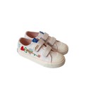 Zapatillas Lona Velcro Blanco Niñas