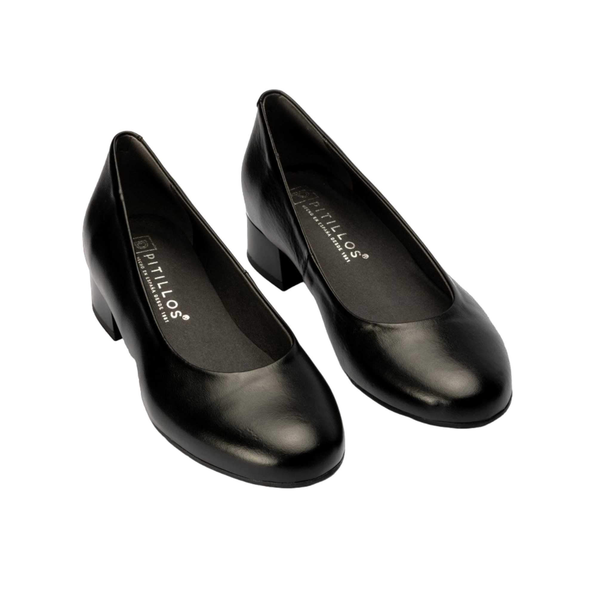 Zapatos Pitillos Salón Piel Negro Comprar Zapatos Pitillos Online