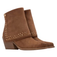Botines Cow Boy Antelina con Brillantes