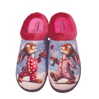 Zapatillas Plumaflex Conejos Café