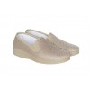 Zapatilla de rejilla color beige